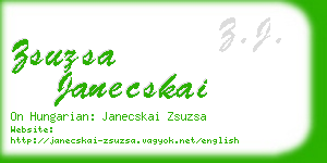 zsuzsa janecskai business card